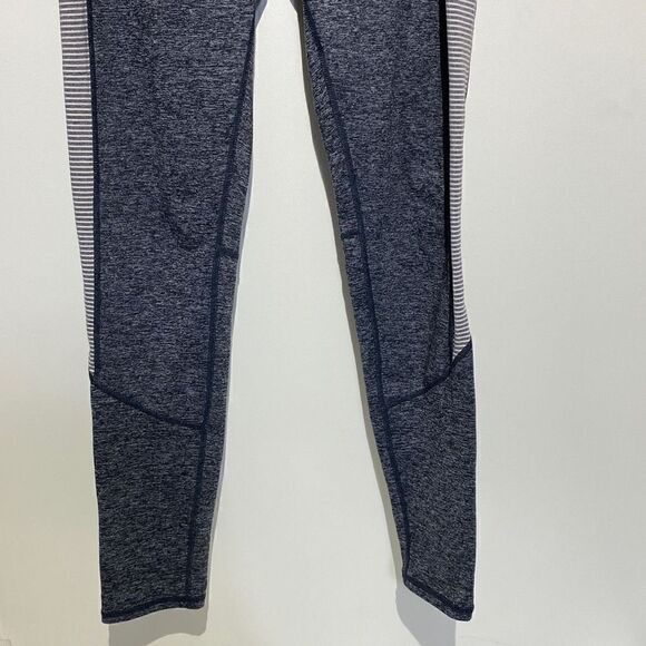 Zella Women's Athletic High-Rise Side Stripes Work Out Leggings In Grey Size Med - Picture 2 of 16